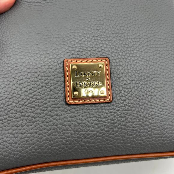 Dooney & Bourke Pebble Leather Crossbody Bags Slate Gray Color - Picture 15 of 16